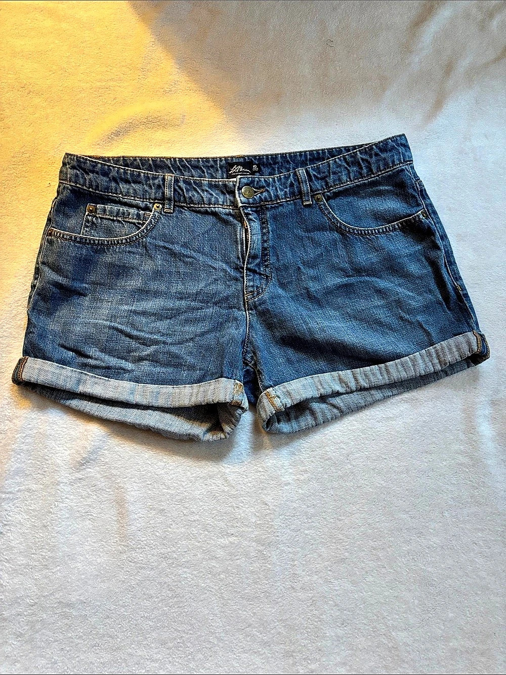 LL Bean Denim Jean Shorts in Blue